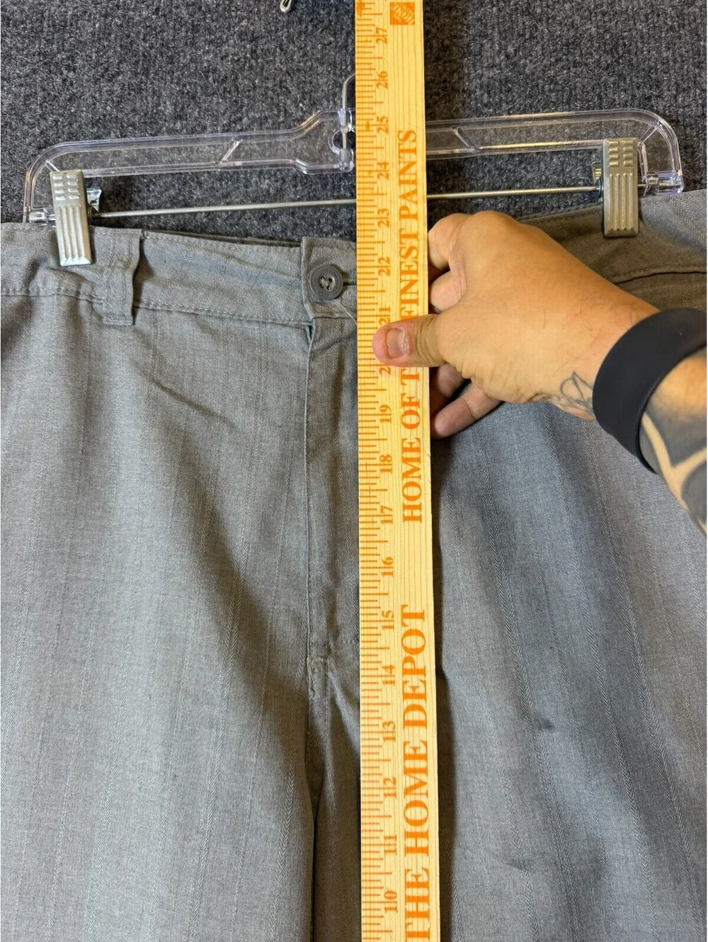 ONeill Mens Shorts Size 38 Gray Pinstripe Hybrid Walk Shorts Surf Beach Casual